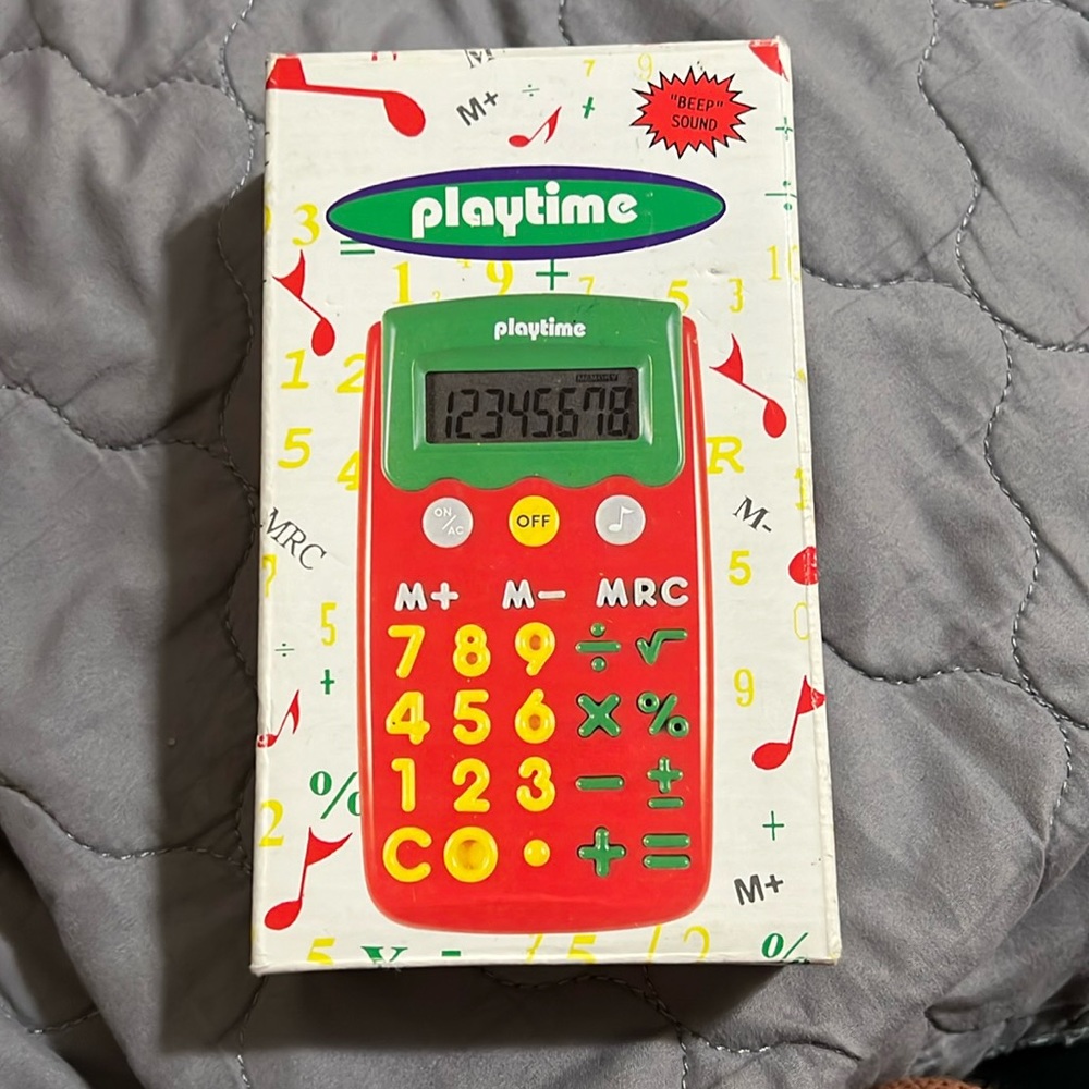 Vintage playtime calculator for kids